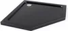 A black shower tray with a silver drain. Produktbild-Vorschau