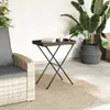 The Living Store Tabletttisch Klappbar Braun 65x40x75 cm Produktbild-Vorschau 4