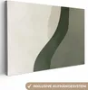 Leinwand Bilder 120x80 cm - Japandi - Linie - Beige - Grün, Produktbild-Vorschau 1