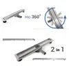 Duschrinne 80cm Edelstahl Bodenablauf - 360° Siphon Produktbild-Vorschau 3