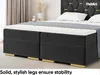 MEBLINI Boxspringbett mit Bettkasten - 180x200 - H3/Schwarz Produktbild-Vorschau 5
