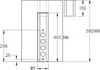 A technical drawing with dimensions of a product. Produktbild-Vorschau