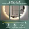 HOKO Design Badspiegel rund 60 cm Riga mit Metall Rahmen Produktbild-Vorschau 2