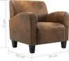 vidaXL Canapé fauteuil marron 70x69x72 cm imitation daim Voir les images du produit 10