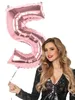 XL Folienballons Zahl 86 cm groß - Rose Gold - Luft oder Produktbild-Vorschau 2