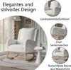 ProximaX Bequemer Schaukelstuhl in Weiß aus Teddyplüsch mit Produktbild-Vorschau 8
