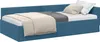 vidaXL Rohový rám postele s čelem modrý 80 cm x 200 cm Náhled obrázku produktu 1