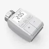 A digital thermostat for a radiator, shown from a slightly elevated angle against a light gray background. Produktbild-Vorschau