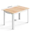 Table à manger Mondeer, 120 x 80 x 75 cm, chêne et blanc Voir les images du produit 4