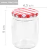 vidaXL Skleničky na džem s bielym/červeným viečkom 48 ks Náhľad obrázku produktu 7