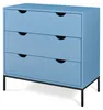 Comodino "Colwyn" a 3 cassetti 78 x 80 x 40 cm Blu Anteprima dell’immagine prodotto 5