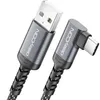 deleyCON 0,5m USB-C Kabel 90° USB-A auf USB-C Ladekabel Produktbild-Vorschau 1