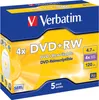 Verbatim DataLifePlus - 5 x DVD+RW - 4.7 GB 4x - Jewel Case Voir les images du produit 1