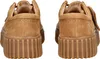 Back view of two brown Clarks Torhill Bee shoes with thick, ribbed soles. Náhľad obrázku produktu