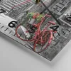 Wanduhr - Quadrat - Glasuhr - Rot Fahrrad Allee - 30x30cm - Produktbild-Vorschau 5