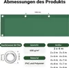 Plandeka Wiltec ciemnozielona, wodoodporna plandeka z Podgląd zdjęcia produktu 3