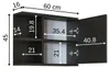 Roomart ADA Badmöbel Spiegelschrank 60 cm breit, Produktbild-Vorschau 6
