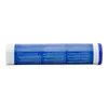 A cylindrical product tube with text on a blue label. Voir les images du produit