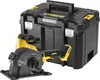 A DeWALT cordless masonry saw and its storage case are displayed against a white background. Voir les images du produit