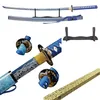 Oggetto da collezione giapponese: katana in acciaio blu Anteprima dell’immagine prodotto 1