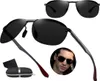 Lunettes de soleil polarisées pour hommes, noires, monture Voir les images du produit 22