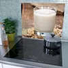 Spritzschutz Herdabdeckplatte Schneidebrett aus Glas Milch Produktbild-Vorschau 3