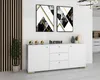 Große Kommode mit Schubladen Fernsehschrank HANA 3S Weiß Produktbild-Vorschau 2