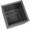 A top-down view of an empty black planter box with drainage holes. Produktbild-Vorschau