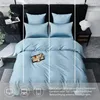 Bettwäsche Set 200x220 cm Mako Satin Baumwolle Hellblau Produktbild-Vorschau 7