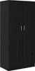 vidaXL Armoire noir aspect chêne 82,5 x 51,5 x 180 cm Voir les images du produit 8