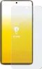 A screen protector for a smartphone is shown on a yellow and white gradient background. Produktbild-Vorschau