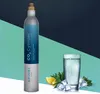 A CO2 carbonating cylinder and a glass of sparkling water with ice and lemon. Náhled obrázku produktu