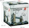 Relaxdays Sitzhocker, faltbar, stabil, 38 cm, Kunstleder, Produktbild-Vorschau 4