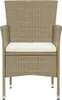 vidaXL Garten-Essstühle 2 Stk. Poly Rattan Beige Produktbild-Vorschau 2