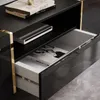ONYX TV-Schrank auf goldenen Füßen, schwarz glänzend, 158 Produktbild-Vorschau 4