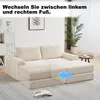 Modulares Cord-Schlafsofa 2-in-1, Corduroy Sofa mit Hocker Produktbild-Vorschau 4