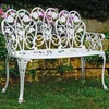abc HOME | Gartenbank aus Aluminiumguss | Jugendstil | weiß Produktbild-Vorschau 3