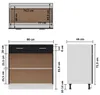 vidaXL Zásuvková skříňka Lyon černá 80x46x81,5 cm Materiál Náhled obrázku produktu 7