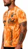 Herren T-Shirt | Sommershirt | Batik Optik | 2879 Orange L Produktbild-Vorschau 2