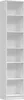 A tall, narrow white bookshelf with multiple shelves. Produktbild-Vorschau