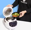 A person is adding vegetables to a rice cooker that is steaming rice. Produktbild-Vorschau