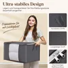 3er Set 90L Aufbewahrungsboxen mit Deckel – Faltbare Produktbild-Vorschau 5