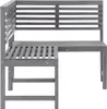 vidaXL Garten-Eckbank Grau 140 cm Massivholz Akazie Produktbild-Vorschau 3