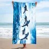 FEBE Strandtuch XXL 100x180 cm Delfine Badetuch Groß 100% Produktbild-Vorschau 6