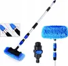 A car wash brush with a telescopic handle and a water connector. Anteprima dell’immagine prodotto