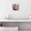 DEQOART Glasuhr 30x30 cm Zahlen 'Blühende Muse' Wanduhr Produktbild-Vorschau 3