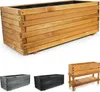 Pflanzkasten Holz mit Vlies 180x42x38cm naturbraun - XXL Produktbild-Vorschau 1