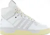 A studio shot of a single Adidas Rivalry Hi sneaker. Produktbild-Vorschau
