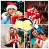 A collage of images showing families and children enjoying Christmas and receiving gifts, with a yellow puppy-shaped LED night light featured in the center. Produktbild-Vorschau