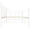vidaXL Tagesbett-Rahmen Weiß Metall 90×200 cm Produktbild-Vorschau 4